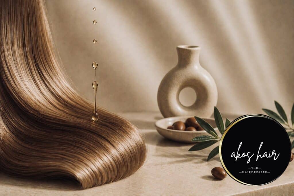 fenyes egeszseges haj olajozas utan termeszetes csillogas